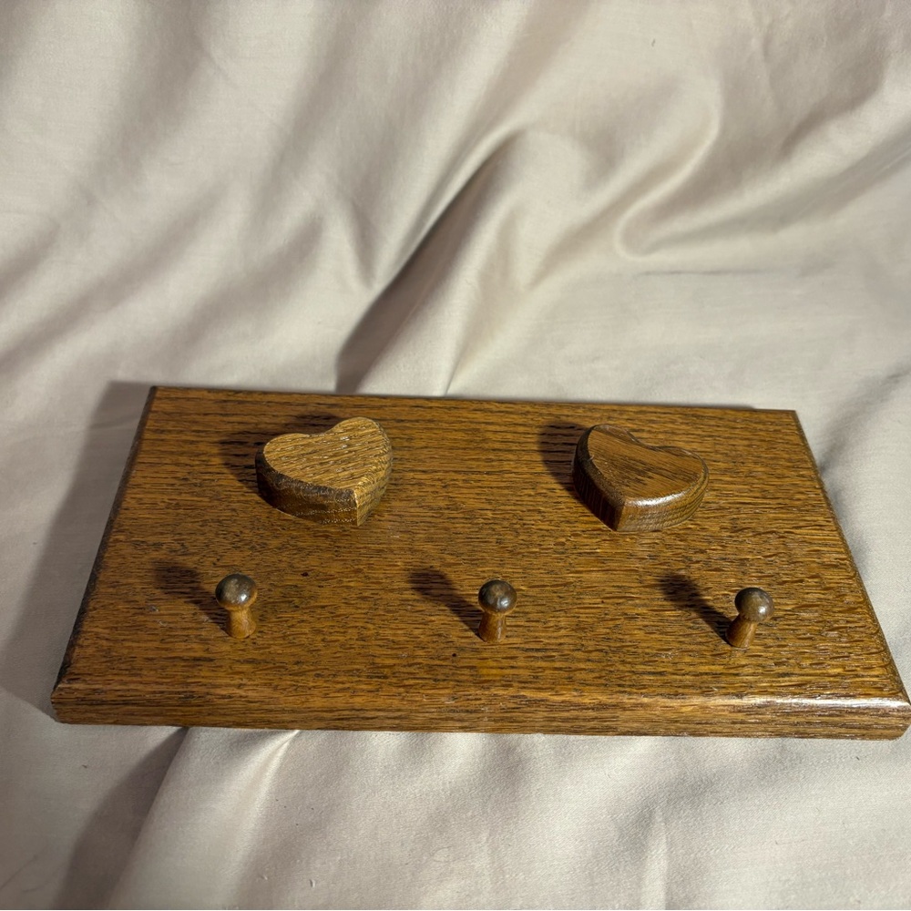 Brown Wooden Heart Accent Decor